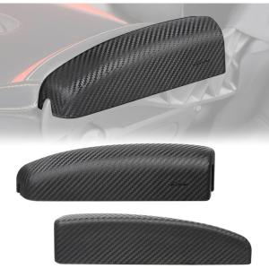 imageSoft Seat Side Pad Assembly Compatible with 20172025 CanAm Maverick X3X3 MaxR Carbon Fiber Texture Thigh Side Cushion Pad for UTV Accessories Enhancing Thigh Protection ampamp Comfort 1 Pair