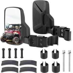 imageUTV Side Mirrors Fits 175quot2quot Roll Cage and Profit Cage UTV Side View Mirrors with Extension Compatible with Polaris Ranger 570 1000 900 XP 20152024 General 1000 Can Am Commander Trail