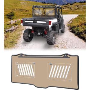 imageVented Rear Window Compatible with Polaris Ranger XP 1000CREW 20172025 Ranger 1000CREW 20202025 XP 900CREW 20132019 Scratch Resistant PC Light Smoke Tinted Back WindshieldTinted