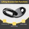 image2Pack Engine Lifting Bracket Set Engine Support Bar Working Load Limit of 5500 lbs for Use with Lifting Slings Load Levelers Black 2Pack