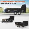 image7 x 14 Windproof Utility Trailer Cover 600D Waterproof Heavy Duty Cover with Rear LandscapeTailgate Ramp with Windproof Ropes Fits 7 x 14 FT Trailers