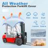 imageClear Forklift Rain Cover Universal Waterproof Cab Enclosure with PVC Film ampamp 600D OxfordFabric Heavy Duty AllWeather Accessories for Forklifts Up to 6000 Lb