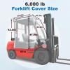 imageClear Forklift Rain Cover Universal Waterproof Cab Enclosure with PVC Film ampamp 600D OxfordFabric Heavy Duty AllWeather Accessories for Forklifts Up to 6000 Lb