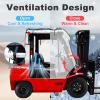 imageClear Forklift Rain Cover Universal Waterproof Cab Enclosure with PVC Film ampamp 600D OxfordFabric Heavy Duty AllWeather Accessories for Forklifts Up to 6000 Lb