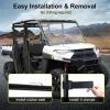 imageScratch Resistant ampamp Vented Full Windshield Compatible with Polaris Ranger 1000  XP 1000  Crew 1000 20172025 PC Clear Protects Against Wind Dust Dirt Snow Rain