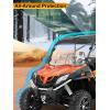 imageScratchResistant ampamp Vented Full Windshield Compatible with CFMOTO ZForce 800 Trail500 Trail800 EX1000 20142022 Upgraded Clear PC Front Window Protects Against Wind Dust Dirt Snow Rain