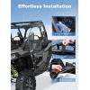 imageSoft Upper Doors with Side Mirror Cutout Compatible with Polaris RZR XP 1000 20142023 2 Seater Waterproof Soft Cab Enclosure Upper Doors for Enhanced Vision