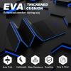 imageThick Mechanic Mat Foldable EVA Mat with Magnetic Tool Compartments Waterproof Mechanic Kneeling Pad with Handle for Garage Workshop Repairing Gardening 465quot x 158quot x 11 quot Black ampamp BlueBlack  Blue