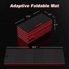 imageThick Mechanic Mat Foldable EVA Mat with Magnetic Tool Compartments Waterproof Mechanic Kneeling Pad with Handle for Garage Workshop Repairing Gardening 465quot x 158quot x 11 quot Black ampamp BlueBlack  Red