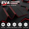imageThick Mechanic Mat Foldable EVA Mat with Magnetic Tool Compartments Waterproof Mechanic Kneeling Pad with Handle for Garage Workshop Repairing Gardening 465quot x 158quot x 11 quot Black ampamp BlueBlack  Red