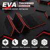 imageThick Mechanic Mat Foldable EVA Mat with Magnetic Tool Compartments Waterproof Mechanic Kneeling Pad with Handle for Garage Workshop Repairing Gardening 465quot x 158quot x 11 quot Black ampamp BlueBlack  Red