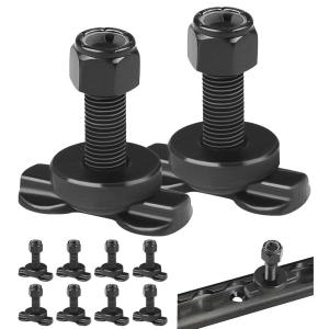 image10Pack LTrack Double Lug Threaded Stud Fitting Working Load Limit of 1916 Pounds HeavyDuty Bolt Down Anchor Points for Truck Bed Trailer Cargo Pickup RV ATV Used with LTrack Rails1