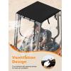 imageUpgraded Transparent Mini Excavator Cover with Magnetic Bottom Waterproof Clear Excavator Cab Enclosure with 600D Cloth ampamp PVC Film Compatible with Bobcat E20Kubota U17 for 17603530 lbs
