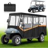 imageGolf Cart Enclosure for 6 Passenger 600D Waterproof Golf Cart Rain Cover with Clear PVC Windshields Compatible with Club Car ampamp EZGO Fits Extended Roof RollUp Doors ampamp Windproof Straps