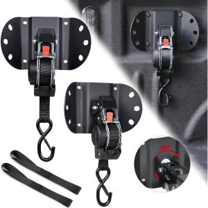 image2PCS Retractable Ratchet Straps Compatible with 20152025 Ford F150 Boxlink 360 Rotating TieDown Straps with AutoRetract System for Ultimate Truck Bed Cargo Security