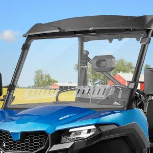 imageAdjustable Vented Front Windshield Compatible with CFMOTO UFORCE 600 20212025800 XL 2025 Clear Window Scratch Resistant HardCoated PC Windshield Protect Against Wind Dust Dirt Snow Rain