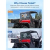 image:imageScratch Resistant Smoked Grey Rear Windshield Compatible with CFMOTO UFORCE U10 Pro amp U10 Pro XL 2025 Rear Window Hard Coated PC Windshield Protects Against Wind Dust Dirt Snow Rain