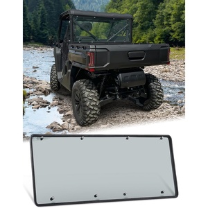 image:imageScratch Resistant Smoked Grey Rear Windshield Compatible with CFMOTO UFORCE U10 Pro amp U10 Pro XL 2025 Rear Window Hard Coated PC Windshield Protects Against Wind Dust Dirt Snow Rain